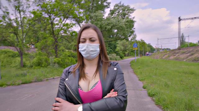 A busty milf in a mask get down and dirty with a big cock in every position imaginable