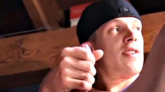 Shane strokes his dick