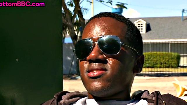 Black public stud assbanged outdoors in pickup for paid anal