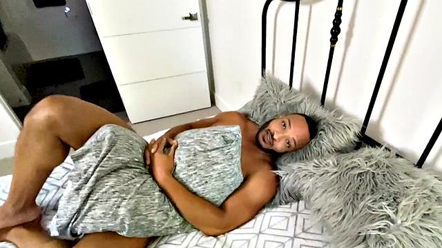 Mesmerized Black bottom barebacked in amateur POV home