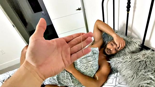 Mesmerized Black bottom barebacked in amateur POV home