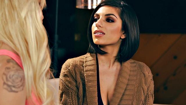 GIRLSWAY - Caring Elsa Jean Brings Naturally Stacked Darcie Dolce Over To Please GF Adriana Sephora