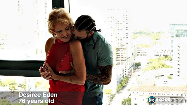 A 28-year-old fucks 76-year-old Desiree Eden