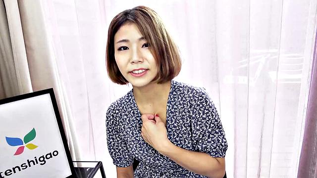 Petite Japanese Yoga instructor Miyu Shiratori visits us