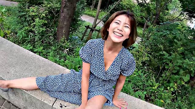 Petite Japanese Yoga instructor Miyu Shiratori visits us