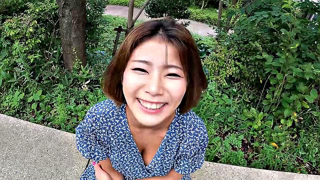 Petite Japanese Yoga instructor Miyu Shiratori visits us