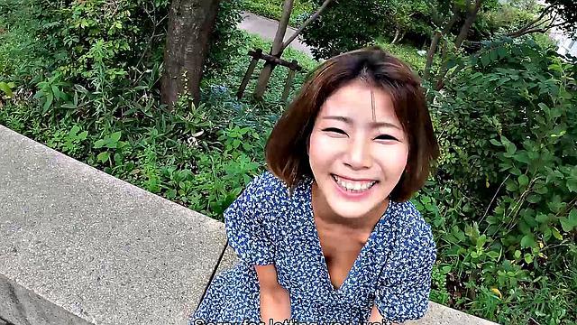 Petite Japanese Yoga instructor Miyu Shiratori visits us