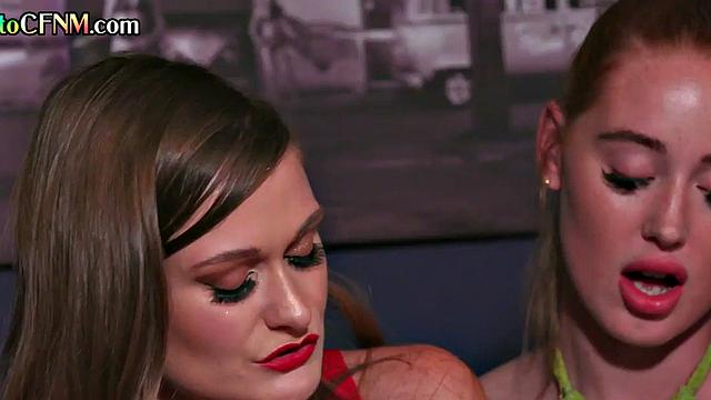 British CFNM amateurs meet and jerk lucky guy