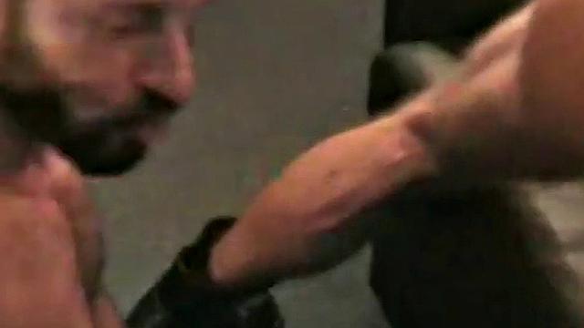 Amateur German gay assfucked in 3some with DILF