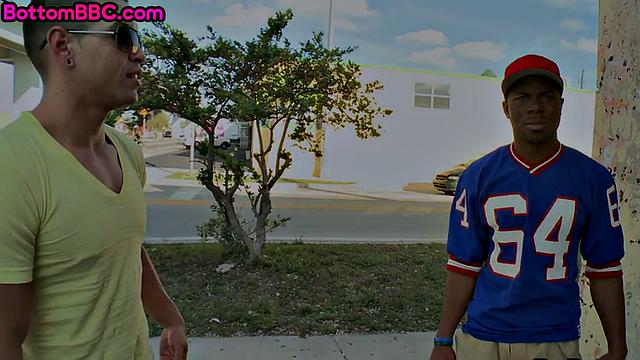 White guy fucks black handsome stud POV