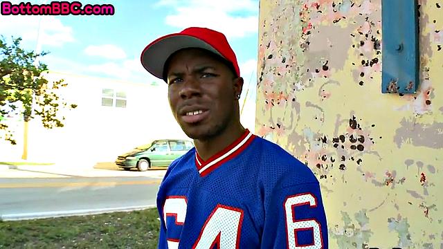 White guy fucks black handsome stud POV