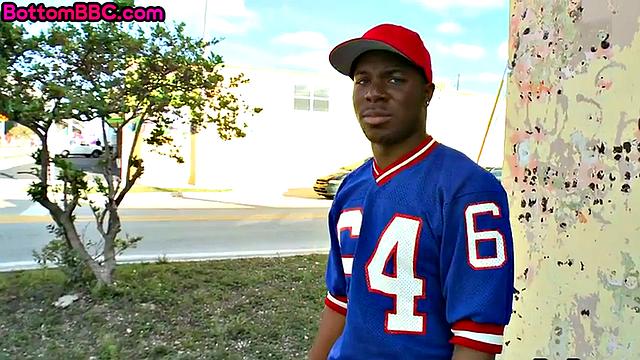 White guy fucks black handsome stud POV