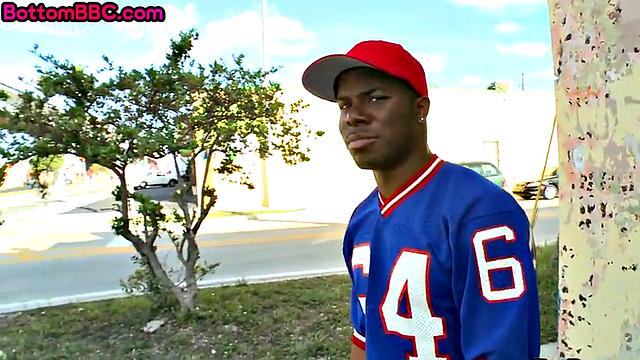 White guy fucks black handsome stud POV