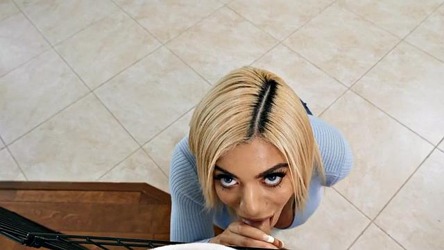 Curvy stepmom drilled by hung guy after bj