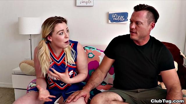 Cheerleader Milks Cock