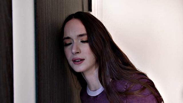 GIRLSWAY - Shook Brunette Hazel Moore Catches Petite Roommate Liz Jordan Humping Her Pillow