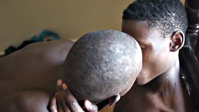 Skinny twink from Africa gets nailed in ass after shower