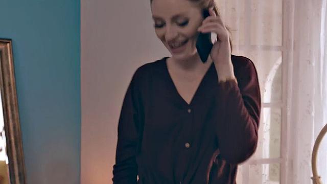 Shemale busty babe fucks cocksucking GF in pussy