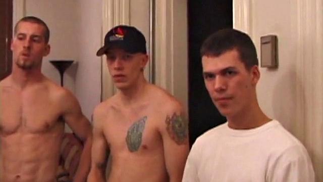 Eight Boys Jerking Cock