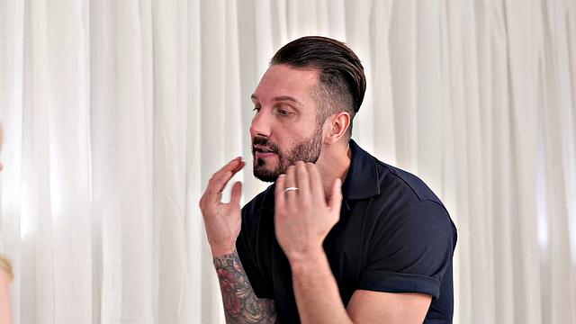 Lilly Bell fucks her friend's dad one last time before getting caught!