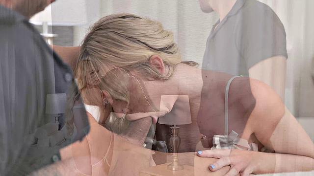 Lilly Bell fucks her friend's dad one last time before getting caught!