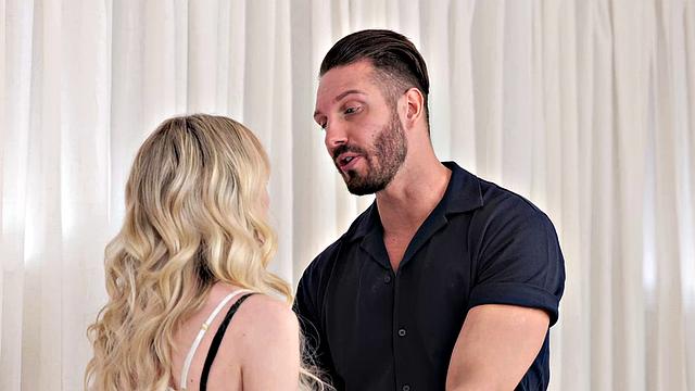 Lilly Bell fucks her friend's dad one last time before getting caught!