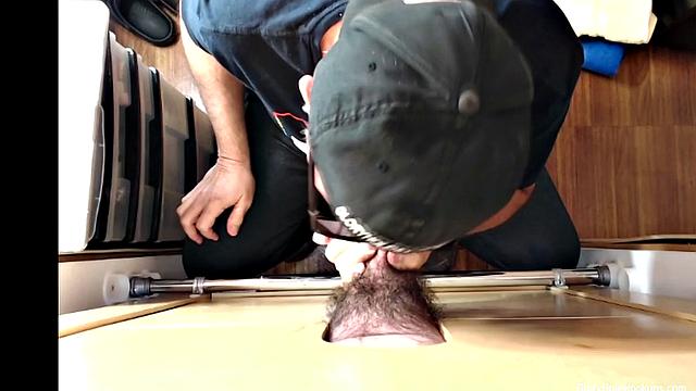 Nut Tugging Gloryhole Blow Job