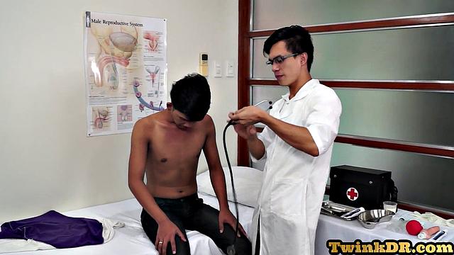 Naughty asian patient analtoyed by doctor
