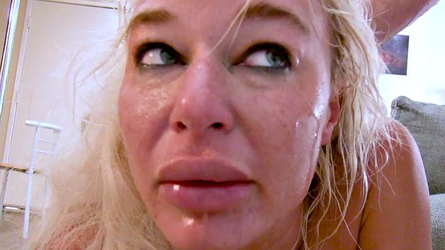 Big-titted blonde cougar roughly pounded