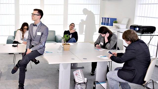 Blonde with glasses begs for your attention, cowgirl, doggystyle, blowjob, reverse cowgirl, and pussy fingering!