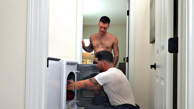 Repair Man Chris Fixes Dryer And Fucks Cute Jock - NextDoorStudios