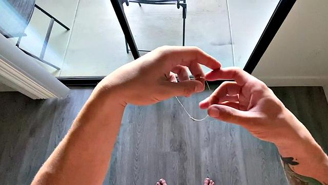 Mesmerized jock gets POV bareback assdrilled by BFF