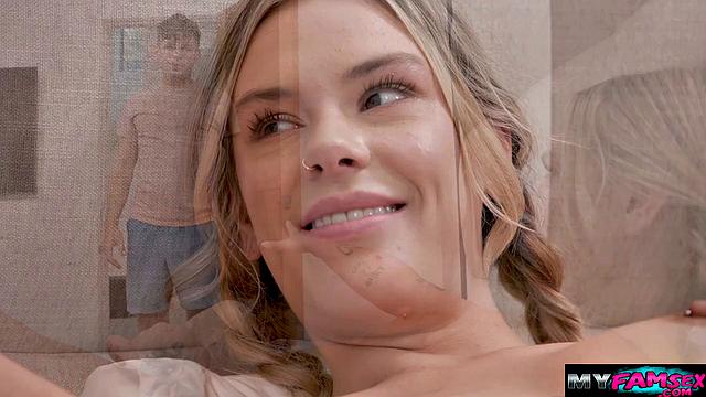 Fingering my naked stepcousin until she squirts