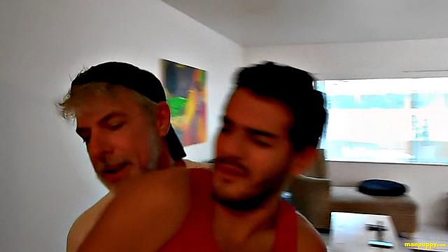 Sebastian and Richard Lennox share intense gay action and explosive cumshot