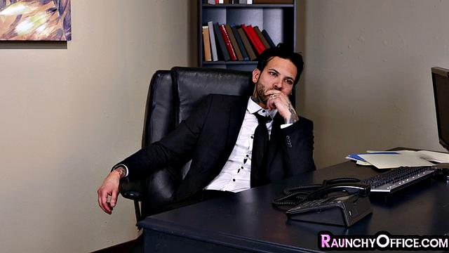 Cockhungry secretary gets pussy destroyed