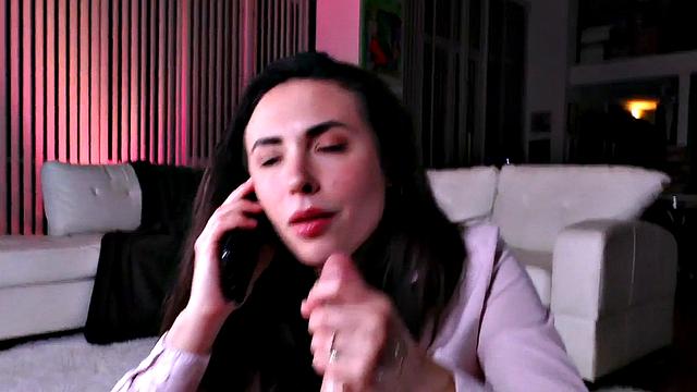 Oral babe spoils lover with deep BJ while talking dirty