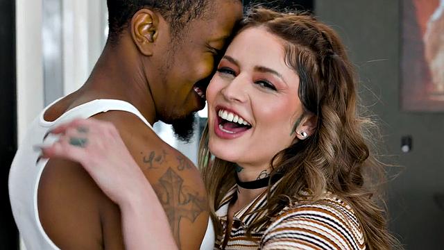 Inked cocksucking babe bounces on BBC while dirty talking