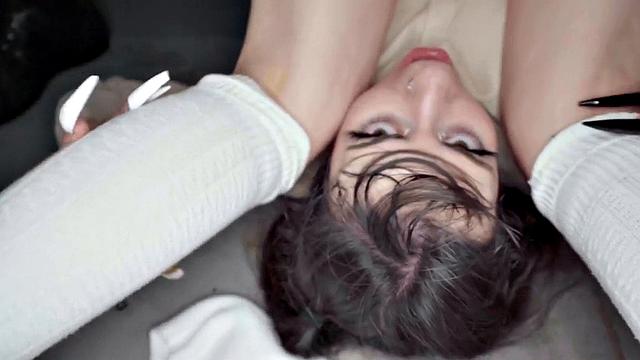 Sinful tattooed 21yo takes it deep in oiled ass