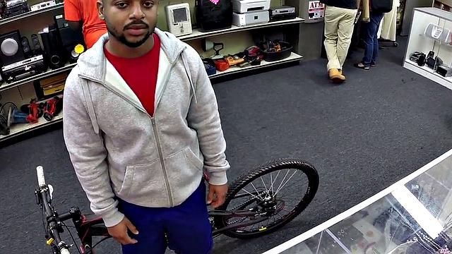 Ebony gaypawn bottom 3some fucked in stockroom for cash