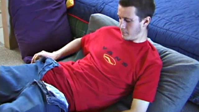 Enjoy as young Derek lets us watch him strip naked and jack off. On the floor and leaning against the bed, he takes out his dick and starts stroking. After a nice long jerk off show, this young man pumps out a respectable load of warm cum.