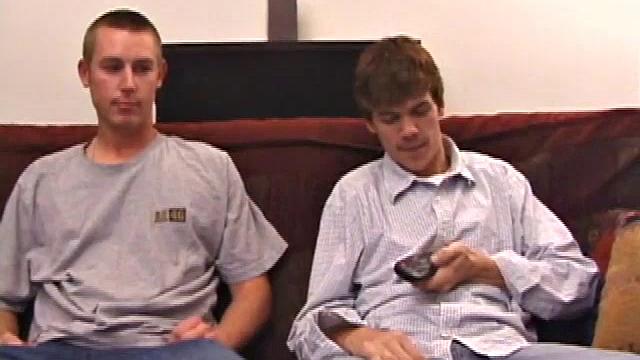 Matthew Matters and Jay Connor hook up for curious play. As clothes come off guys grab their dicks and work up boners. Hand jobs and blowjobs are the order of the day, a first for straight boy Jay.