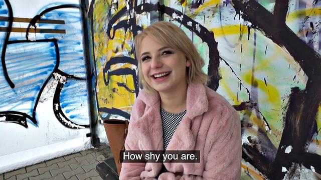 Public nympho blonde slut drilled in her big ass in her room