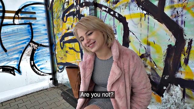 Public nympho blonde slut drilled in her big ass in her room