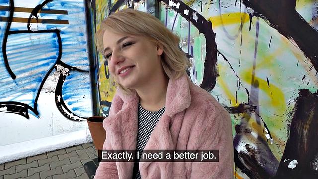 Public nympho blonde slut drilled in her big ass in her room