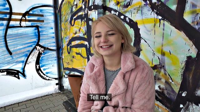 Public nympho blonde slut drilled in her big ass in her room