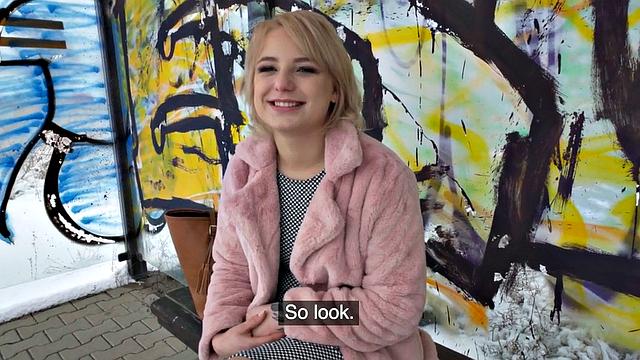 Public nympho blonde slut drilled in her big ass in her room