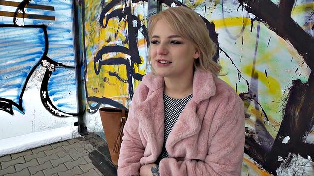 Public nympho blonde slut drilled in her big ass in her room