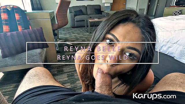 Reyna Belle takes a thick cock deep and moans for more