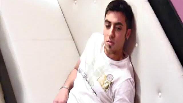 After this group of 7 Latin studs has congregated at the bar, Heriberto invites all his customers into the back for a strip show.