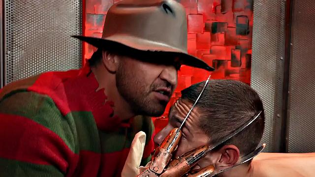 Mesmerized twink used by hunk with toys after seance